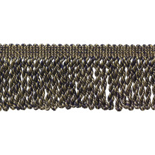 2 1/2"" (6 cm) dlugie wykonczenie z fredzlami w kolorze bulionowym (model nr EF25) granatowo-bezowy wielokolorowy #8565 (granatowoszary) Sprzedawane p
