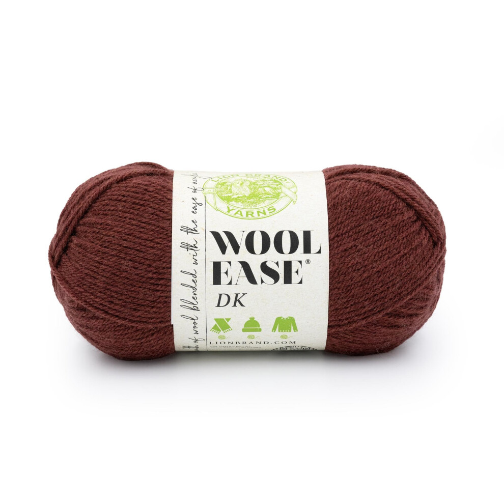 Lion Brand Wool-Ease DK Yarn  Yarn for Knitting  Crocheting  and Crafts  Cinnamon Stick  1 Pack