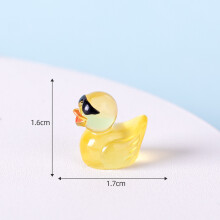 (Yellow) Ornament Yellow Sunglasses Duck Luminous Doll Micro Decoration Landscape Desktop