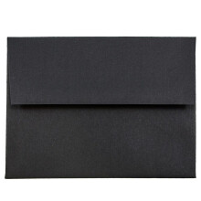 Sobres de invitacin premium de papel Jam A2 - 4 3/8 x 5 3/4 - Lino negro - 25/paquete