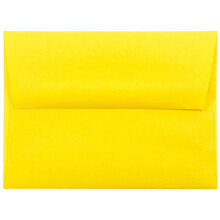 Envelopes de convite coloridos JAM PAPER A2 - 4 3/8 x 5 3/4 - Amarelo Reciclado - 25/pacote