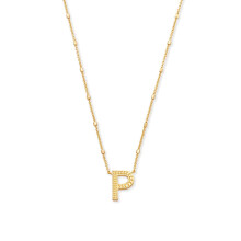 Kendra Scott Letter P fggo nyaklnc noi divatkszerek 14 k aranyozott srgarz arany fm P betu