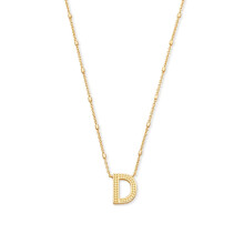Kendra Scott D betu fggo nyaklnc noi divatkszerek 14 k aranyozott srgarz arany fm D betu