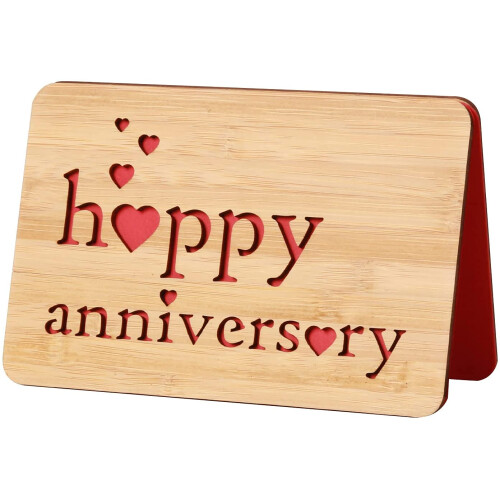 Della Stella Wooden Anniversaire Card