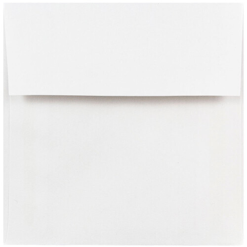 JAM PAPER 5 x 5 Square Invitation Envelopes - White - 25/Pack