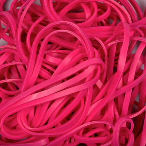 JAM PAPPER Frgglada gummiband - storlek 33 - Rosa gummiband - 100/pack 1