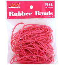 JAM PAPER Kleurrijke Rubber Bands - Maat 33 - Roze Rubberband - 100/Verpakking