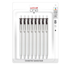 Uniball One Retractable y recargable Gel Pen 0.5 mm Micro Tip Tink 8 bolgrafos