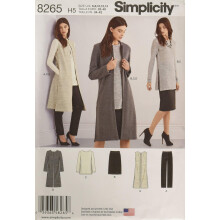 Simplicity 8265 Women's Pants  Skirt  Shirt  and Coat Sewing Patterns  Sizes 6-14