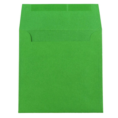 JAM PAPER 6 x 6 Square Colored Invitation Envelopes - Green Recylced - 25/Pack 1