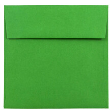 JAM PAPIR 6 x 6 firkantede farvede invitationskonvolutter - Grn genbrugspapir - 25/Pak