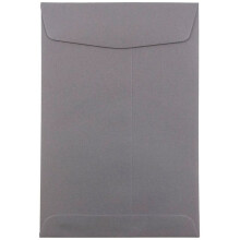 JAM PAPER 6 x 9 Envelopes Premium de Catlogo Aberto - Cinza Escuro - 10/Pacote