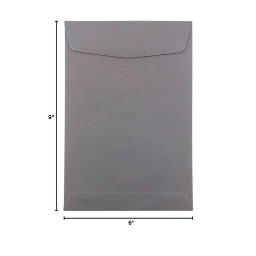 JAM PAPIR 6 x 9 Open End Katalog Premium Konvolutter - Mrkegr - 10/Pak 2