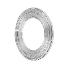 Mandala Crafts 3mm ploch hlinkov drt pro vrobu perku - mekk strbrn ploch remesln drt pro socharskou armaturu a rmecky - 33 FT ohbateln