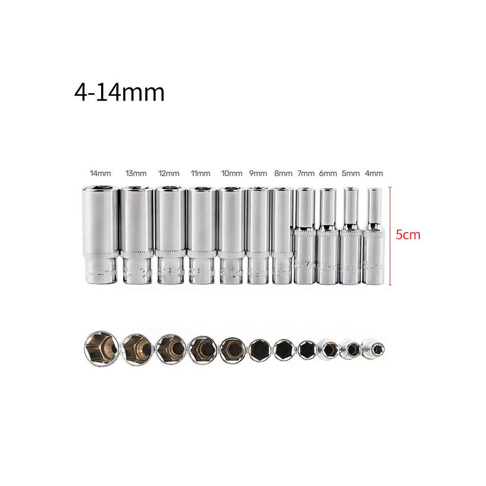 (9mm) Hex Drive Part 14" Drive Socket Set Long Deep 4 14 Mm On Snap Screwdriver-image-OPC-PGSPVYX-NEW