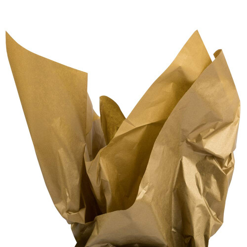 Jam Paper Tissue Paper - Gold Semi -Metallic - 10 Sheets/Pack