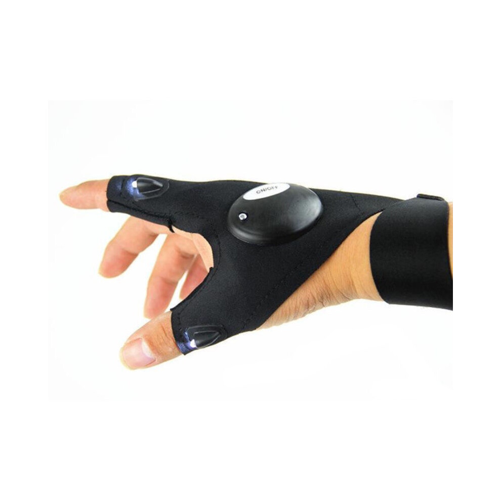 (Right) Led Finger Light Lighting Gloves Auto Repair Outdoors Flashing Hot Artifact