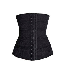 (Black, XL) Shaper Women Body Latex Rubber Waist Trainer Cincher Corset Shapewear Underbust