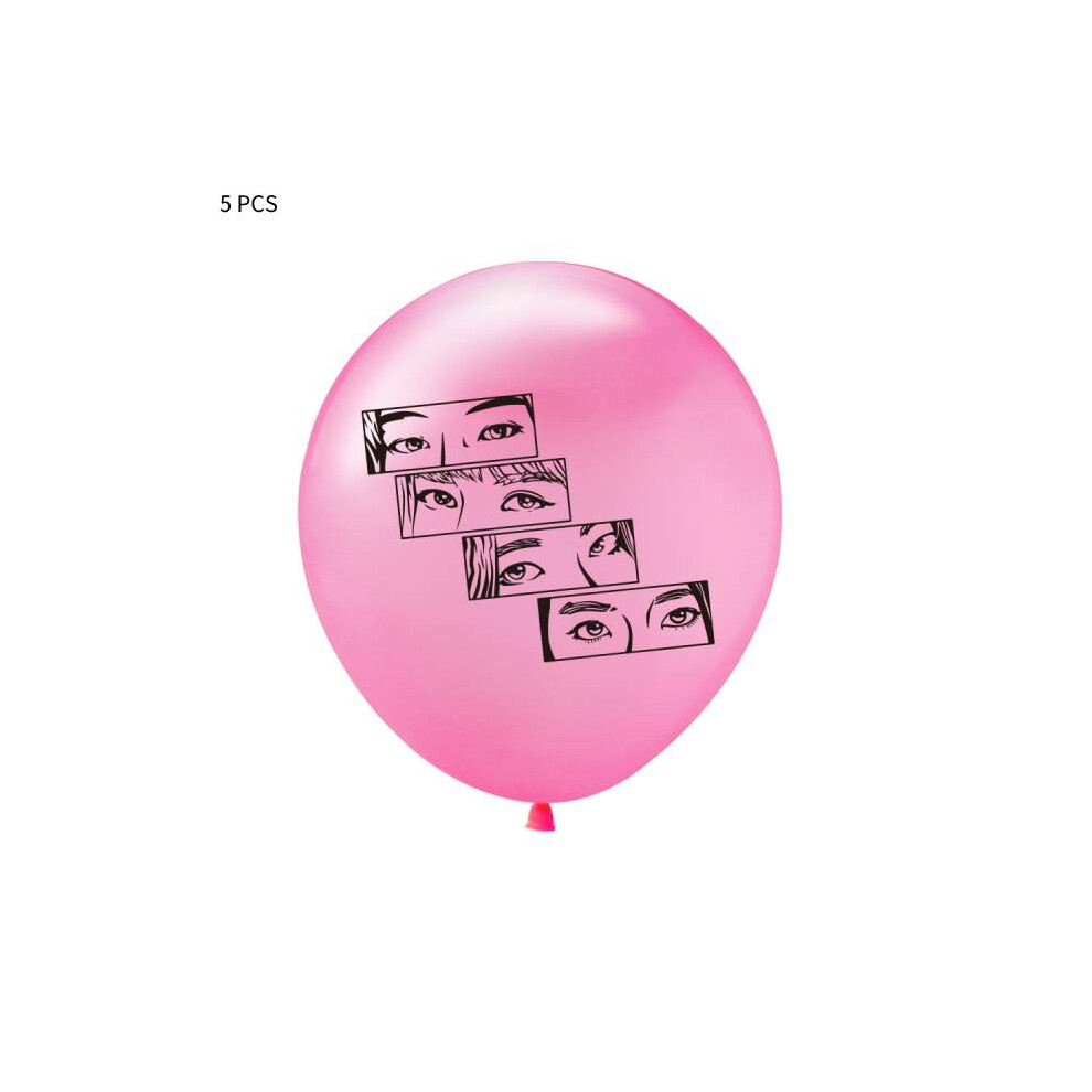 ( Ballons) Jennie Jisoo Black Rose Lisa Party Supplies Decoration Latex Balloons Banner Pink