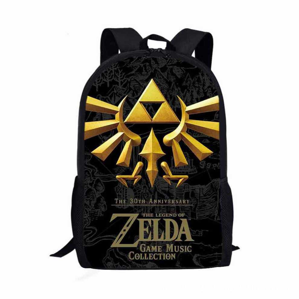 (BlackYelllow) Of The Legend Zelda Student Backpack Kids Schoolbag Outdoor Travel Fan Gifts Bag