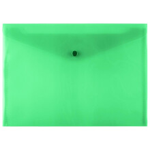 Buste in plastica in jam di carta con chiusura a scatto - Opuscolo di lettere - 9 3/4 x 13 - Green Grid - 3/Pack