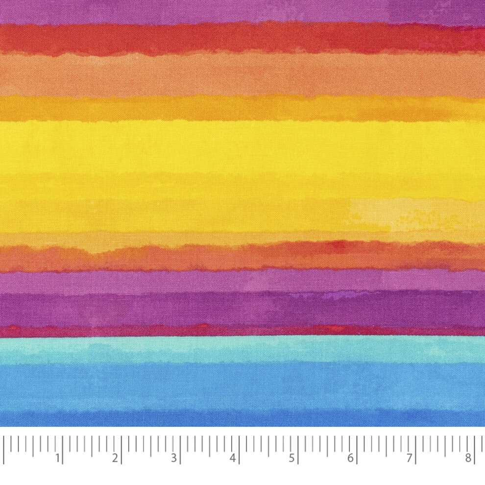 Singer Print Fabric  100% Cotton  Rainbow Blender  Cut by The Yard