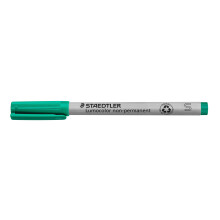 STAEDTLER Lumograph Non-Permanent Wet Erase Marker Pen Feine Spitze Geruchsarm Farbmarker Gr  n 311-5
