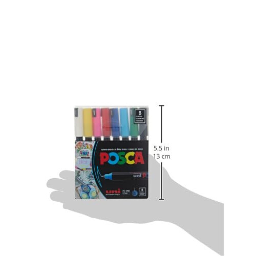 Uni-posca Paint Marker Pen (0,7 mm, 8 väriä) 2