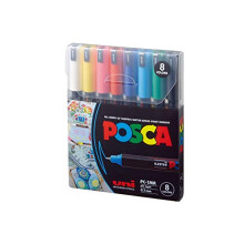 Uni-posca Paint Marker Pen (0,7 mm, 8 väriä)