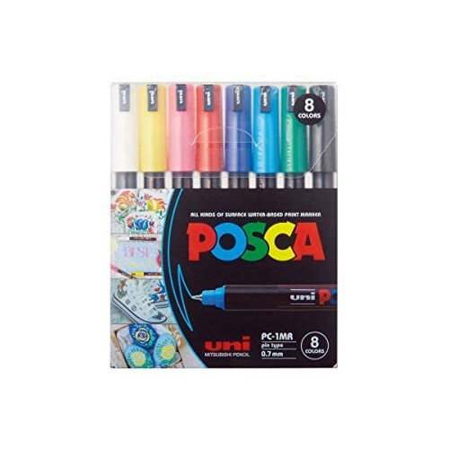 Uni-posca Paint Marker Pen (0,7 mm, 8 väriä) 1