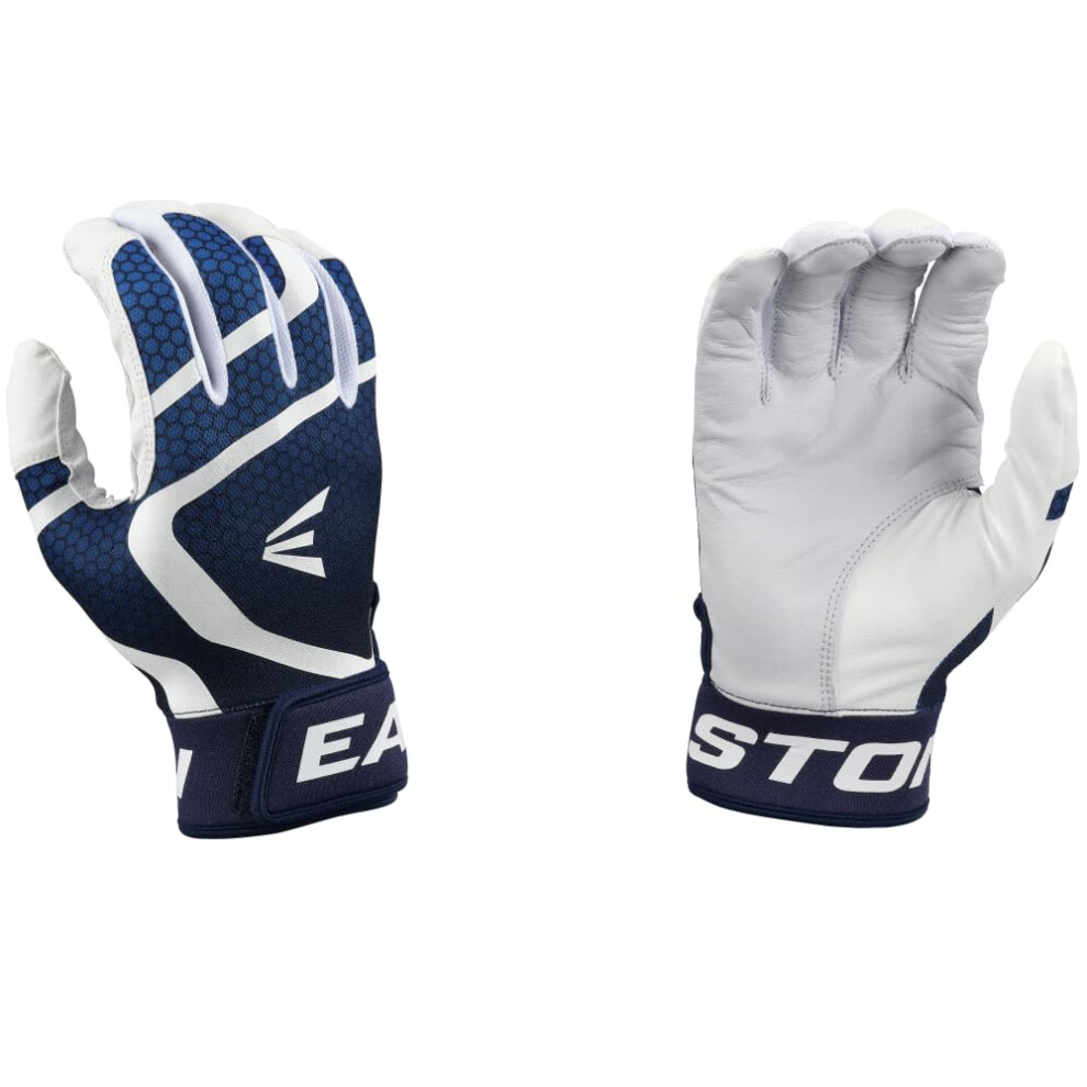 Gants De Baseball Easton | Mav Gt | Blanc/Bleu Marine | Taille S Pour Adulte-image