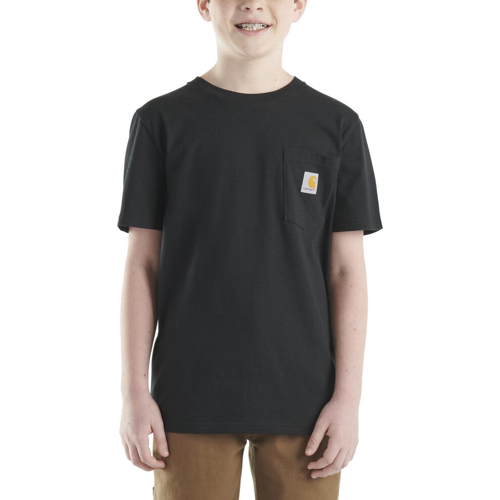 Carhartt Unisex-Kid's Short Sleeve Pocket T-Shirt  Black Caviar
