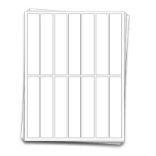 70 Professional Waterproof 1 oz Jar Labels 1x5 inches Full Wraparound White Vinyl