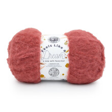 Lion Brand Yarn Feels Like A Dream, Weiche Wolle zum Stricken und Häkeln, Cinnabar, 1 Packung