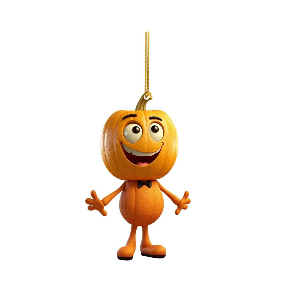 (Style E) Halloween Hanging Pumpkin Flat Pendant Car Decor Christmas Tree Ornament Acrylic-image-OPC-PGSQ9V2-NEW