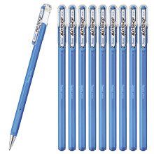 Pentel K110-VS Color Ballpoint Pen  Matte Hop  Sky Blue  10 Count