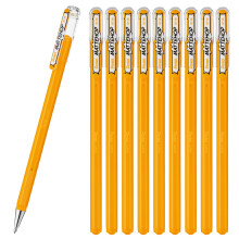 Pentel Color Ballpoint Pen  Matte Hop  Yellow Orange  10 Count K110-VF2