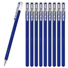 Pentel Color Ballpoint Pen  Matte Hop  Blue  10 Count K110-VC