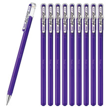 Pentel Matte Hop Violet Color Ballpoint Pen  10 Count K110-VV