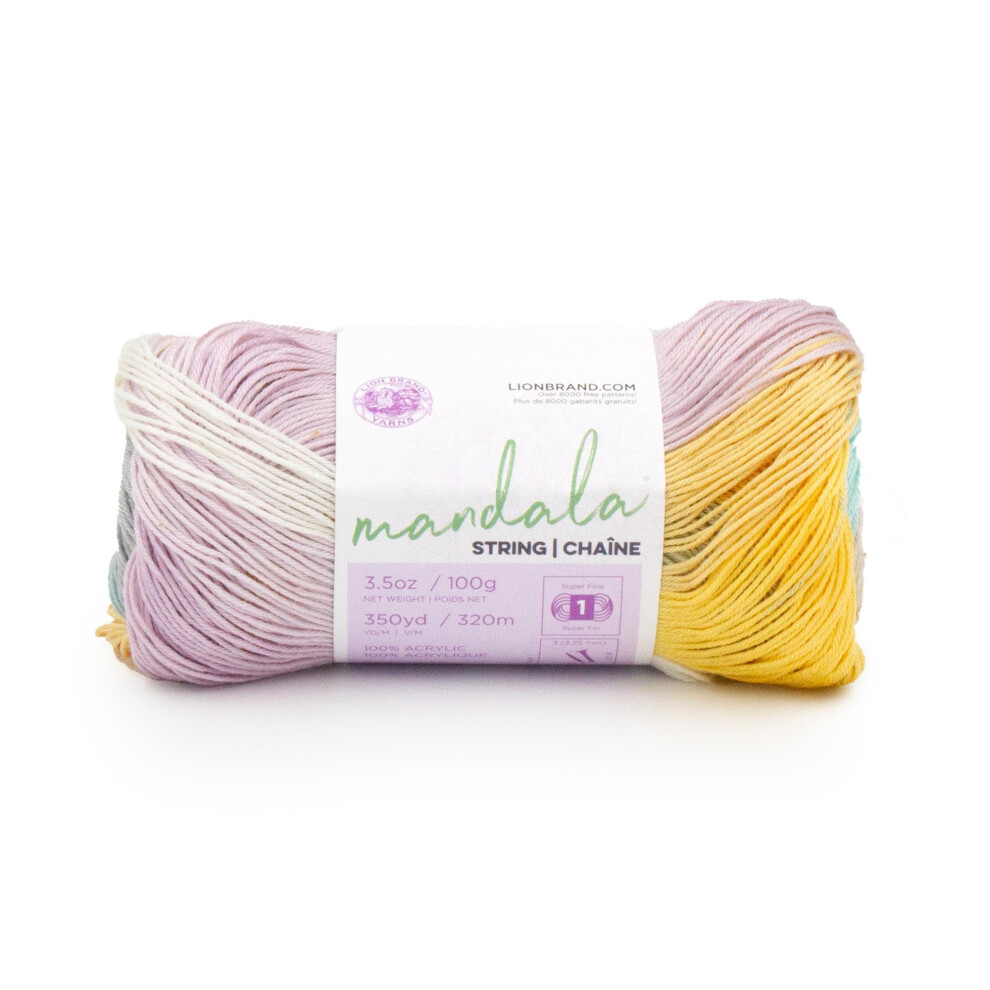Lion Brand Yarn Mandala String  Fingering Yarn for Knitting and Crochet  Rock  1 Pack