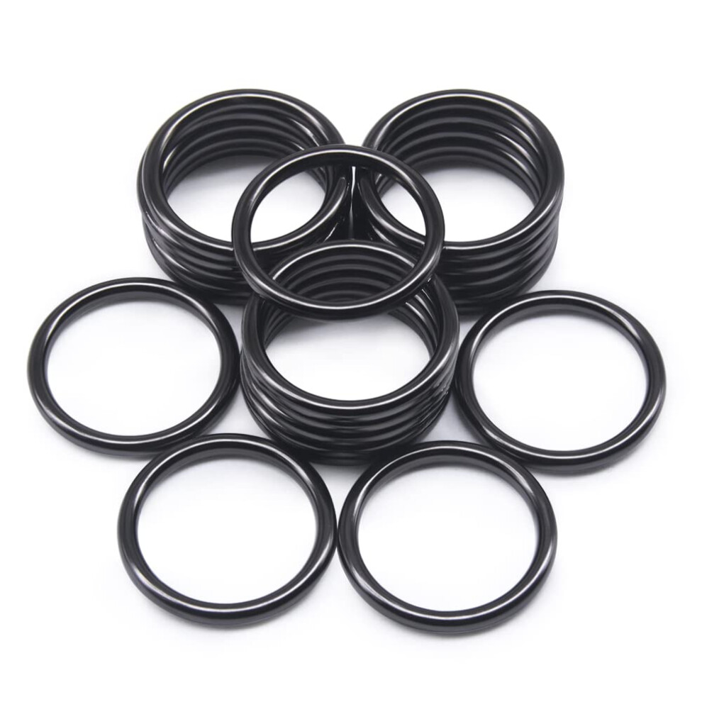 Semini 20Pcs O Ring Buckle Electroplated Zinc Alloy O-Rings Tone For Hardware Bags Belts Craft Diy Accessories 783902372405