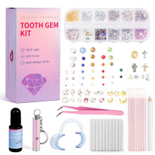 XIHONG Tooth Gem Kit DIY Kristallen Sieraden Kit 374 PCS Gem 26 Vormen Professionele Cool Tooth Gems Veilig en gemakkelijk om te beginnen