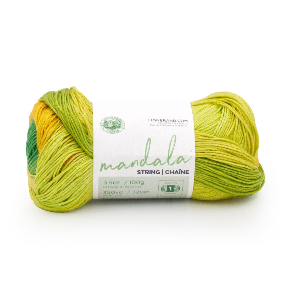 Lion Brand Yarn Mandala String  Fingering Yarn for Knitting and Crochet  Acoustic  1 Pack