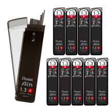 Pentel Ain Mechanical Lead C2813-B 0.05 inch (1.3 mm)  B  10 Pieces