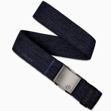 Arcaderiemen A2 Atlas Unisex Adventure-riem: Heavy-duty stretchmetaal Gratis gesp Heather Navy