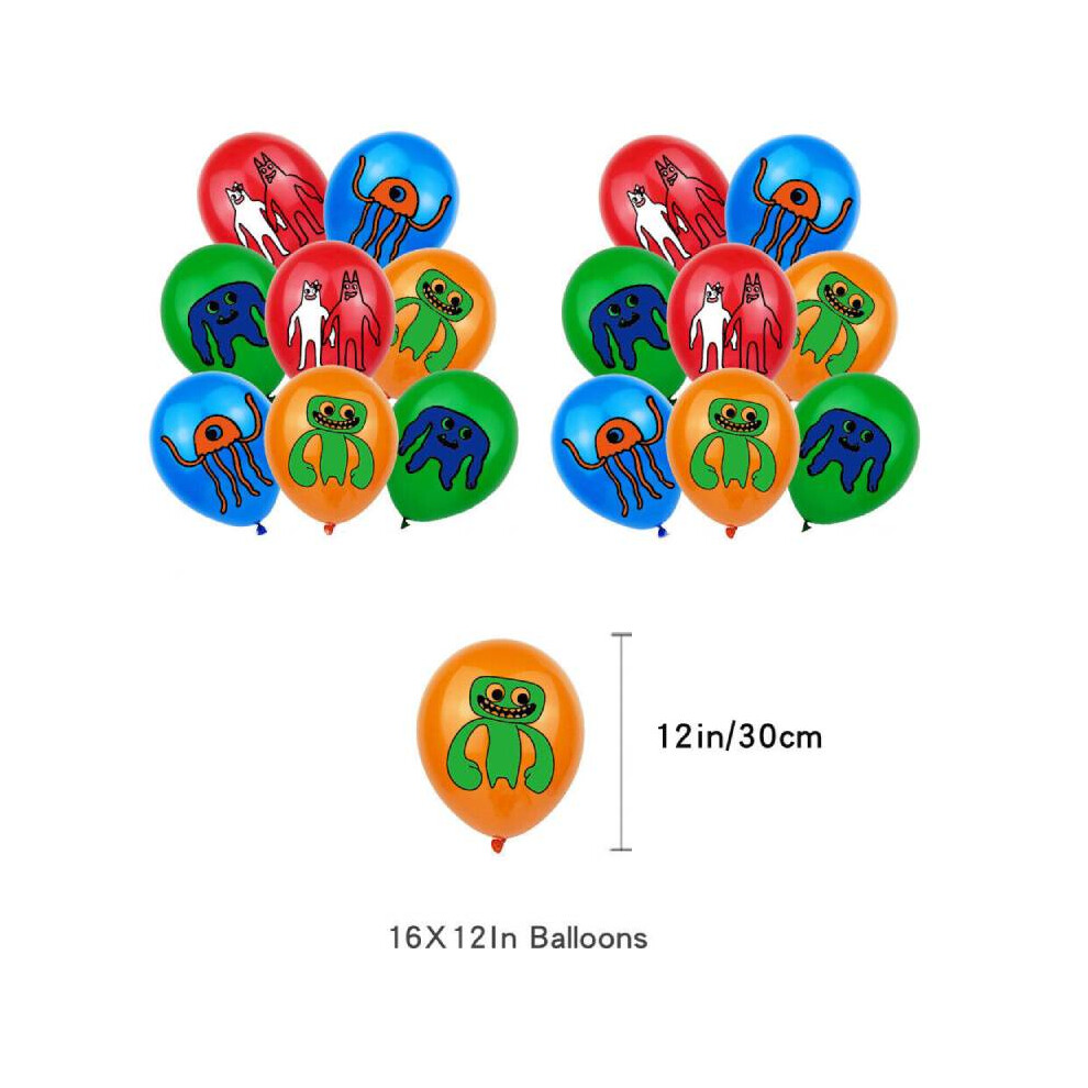 (Balloon*16) Garten Banban Of Theme Kids Birthday Party Supplies Decor Set Topper Cake Banner