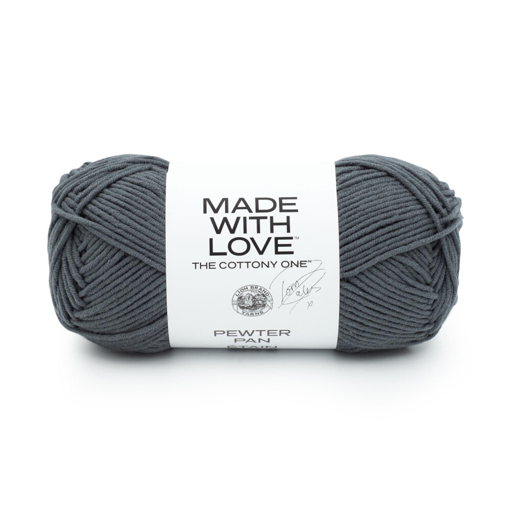 Lion Brand Yarn Tom Daley-The Cottony One Yarn  1 Pack  Pewter Pan