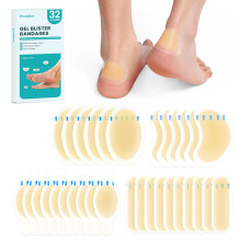 Hydrocolloid gel blister bandager puder - (Variety Pack) Promifun 32ct Vandtæt klæbende blærer Bandager - Blisterpuder til hælfod