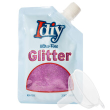 iDIY Ultra Fine Glitter (100 g 3,5 oz scek) w Easy-Pour Bag & Trychtr-Malinove ruov Extra jemn-Netoxick DIY Umen a remesla koln projekty Fes