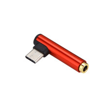 (Red) C Type Usb To 35mm Audio Cable Adapter Aux Headphone Jack For Samsung Macbook